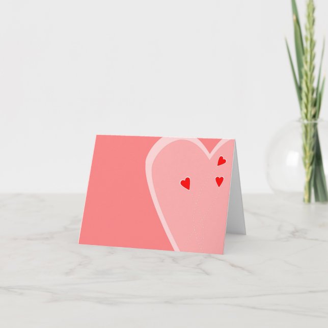 Valentine's day heart holiday card (Front)