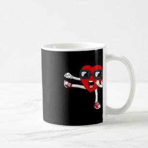 Valentines Day Heart Karate Kick Fun Boys Girls Ki Coffee Mug