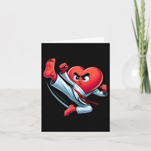 Valentine's Day Heart Karate Kick Mma Taekwondo Mu Card