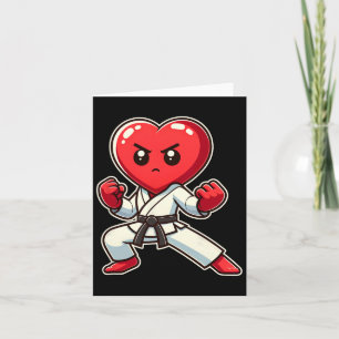 Valentine's Day Heart Karate Taekwondo Mma Martial Card