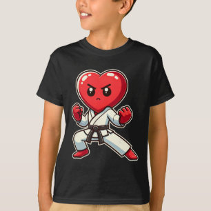 Valentine's Day Heart Karate Taekwondo Mma Martial T-Shirt