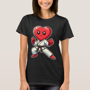 Valentine's Day Heart Karate Taekwondo Mma Martial T-Shirt