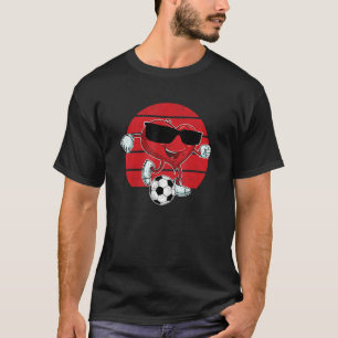 Valentine's Day Heart Kicking A Soccer Ball Cool T-Shirt