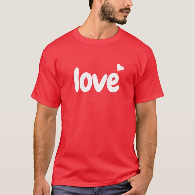 Valentine's Day Heart Love  T-Shirt (Front)