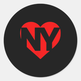 Valentines Day Heart New York Nyc Heart I Love Ny Classic Round Sticker