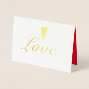 Valentines Day Heart of Love Foil Card