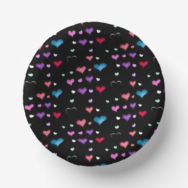 Valentine's Day heart   Paper Bowls Plate (Front)