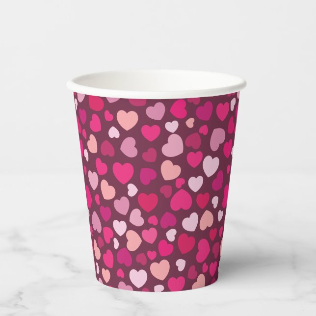 Valentine's Day Heart Paper Cups (Front)