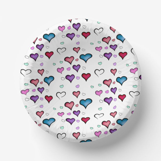 Valentine's Day heart   Paper Plate (Front)