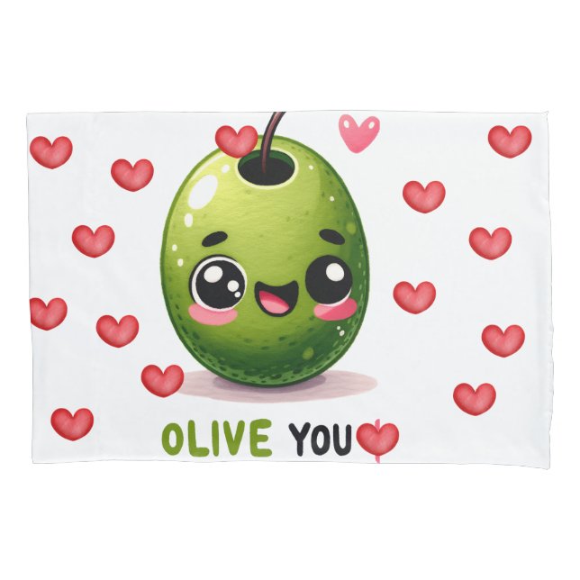 Valentine's Day heart Pillow Case (Front-Left)