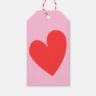 Valentine's Day Heart Pink Thank You Gift Tags