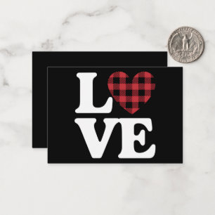 Valentines Day Heart Plaid Love  Card