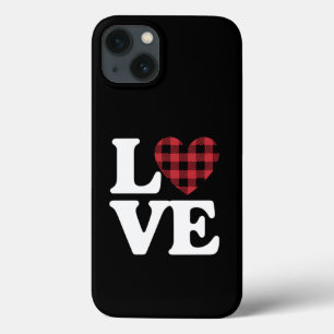 Valentines Day Heart Plaid Love iPhone 13 Case
