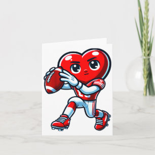 Valentines Day Heart Quarterback Football Srts  Card