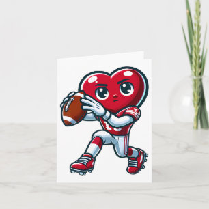 Valentine's Day Heart Quarterck Footll Sports  Card
