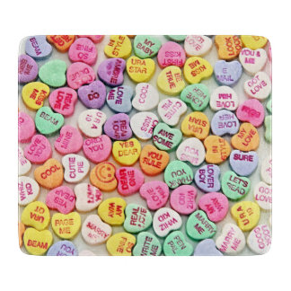 Valentine's Day Heart Quote Candy Cutting Board
