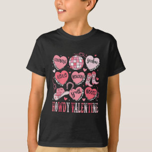 Valentines Day Heart Retro Howdy Valentine Men Wom T-Shirt