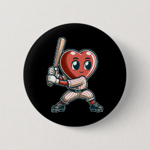 Valentine's Day Heart Sell Team Player Tter Hitter 6 Cm Round Badge