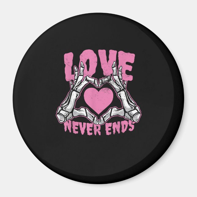 Valentines Day Heart Skeleton Hands Heart Magnet (Front)