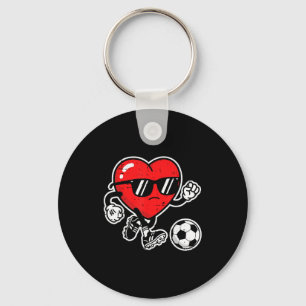 Valentines Day Heart Soccer Football Boys Kids You Key Ring