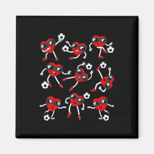 Valentines Day Heart Soccer Player Fun Boys Girls Magnet