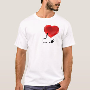 Valentine's Day Heart Socket Plug Pair Love Gift  T-Shirt