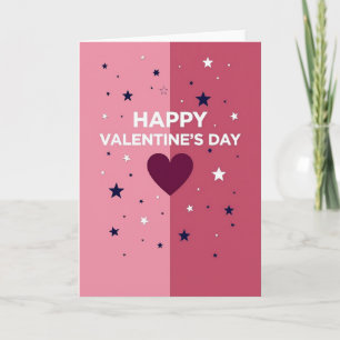 Valentines Day Heart Star Card