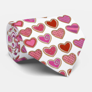 Valentine's Day Heart Sugar Cookies Valentine Tie
