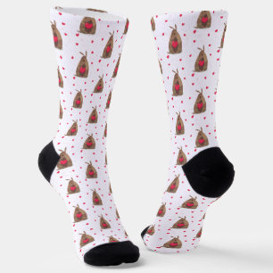 Valentine's Day Heart Texas Armadillo Socks