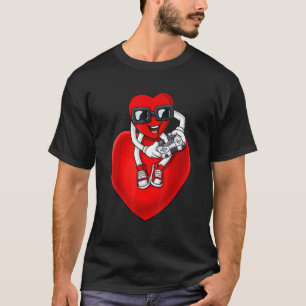 Valentines Day Heart Video Gamer Controller Boys K T-Shirt