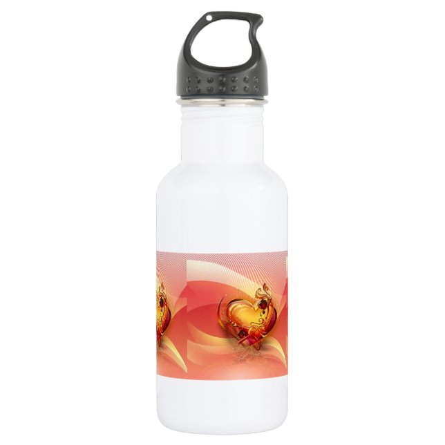 Valentine's Day Hearts 532 Ml Water Bottle (Front)
