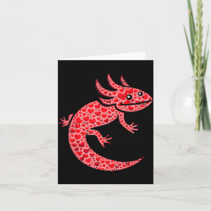 Valentines Day Hearts Axolotl Cute Animal Men Wome Card