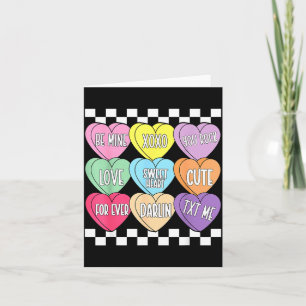 Valentine's day hearts candy be conversation heart card