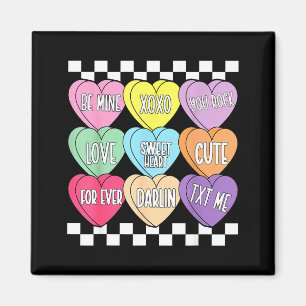 Valentine's day hearts candy be conversation heart magnet
