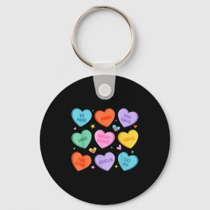 Valentines day hearts candy be valentine women men key ring