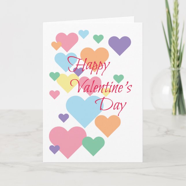 Valentine's Day Hearts Card (Front)