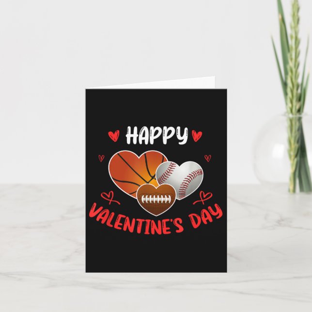 Valentines Day Hearts  Card (Front)