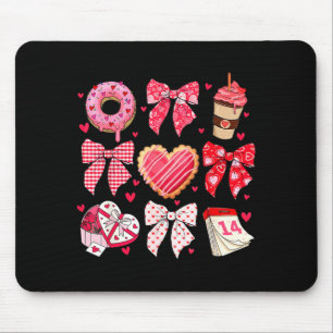 Valentines Day Hearts Leopard Coquette Bow Women G Mouse Pad