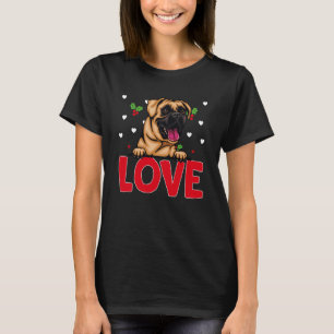 Valentine's Day Hearts Love Boxer Animal Women 1 T-Shirt