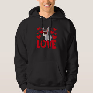 Valentine's Day Hearts Love Donkey Animal Women  1 Hoodie