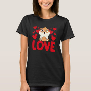 Valentine's Day Hearts Love Guinea Pig Animal Wome T-Shirt