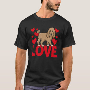 Valentine's Day Hearts Love Poodle Animal Women 2 T-Shirt