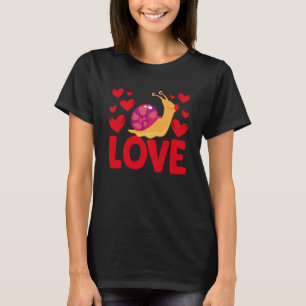 Valentine's Day Hearts Love Snail Animal Women 1 T-Shirt