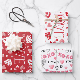 Valentine's Day Hearts Love Wrapping Paper