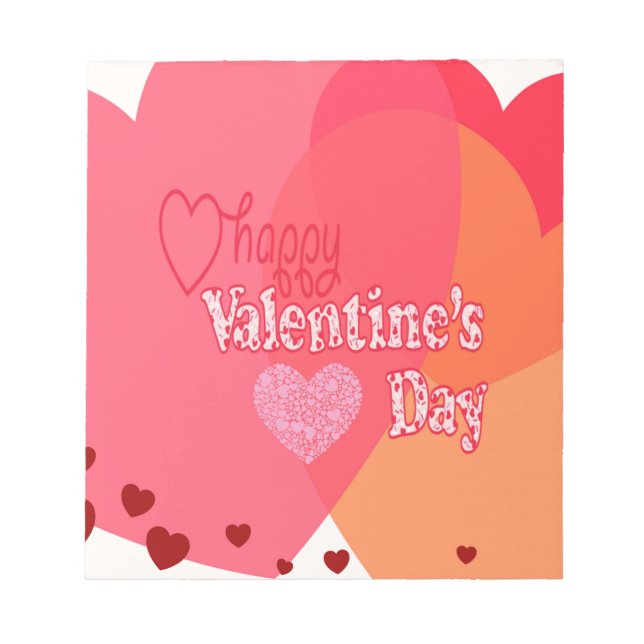 Valentines Day Hearts Notepad (Front)