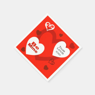 Valentine's Day Hearts Party Napkin
