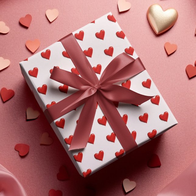 Valentine's Day Hearts Pattern Wrapping Paper (Creator Uploaded)