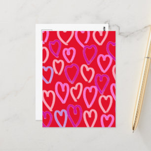 Valentines Day Hearts  Postcard