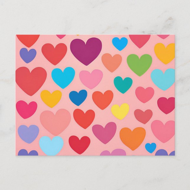 Valentine's Day Hearts Postcard (Front)