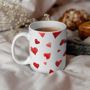 Valentine's day hearts - red coffee mug